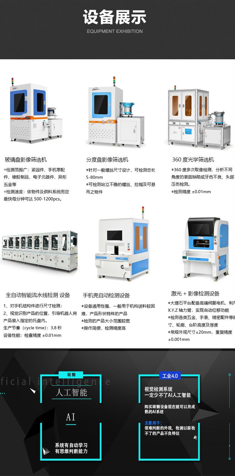 瑞智光電自動化檢測設備展示